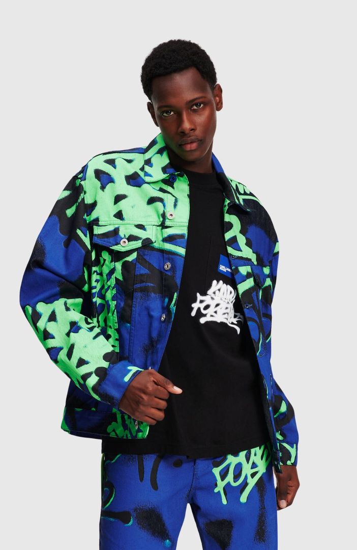 KLJ Relaxed Graffiti Jacket