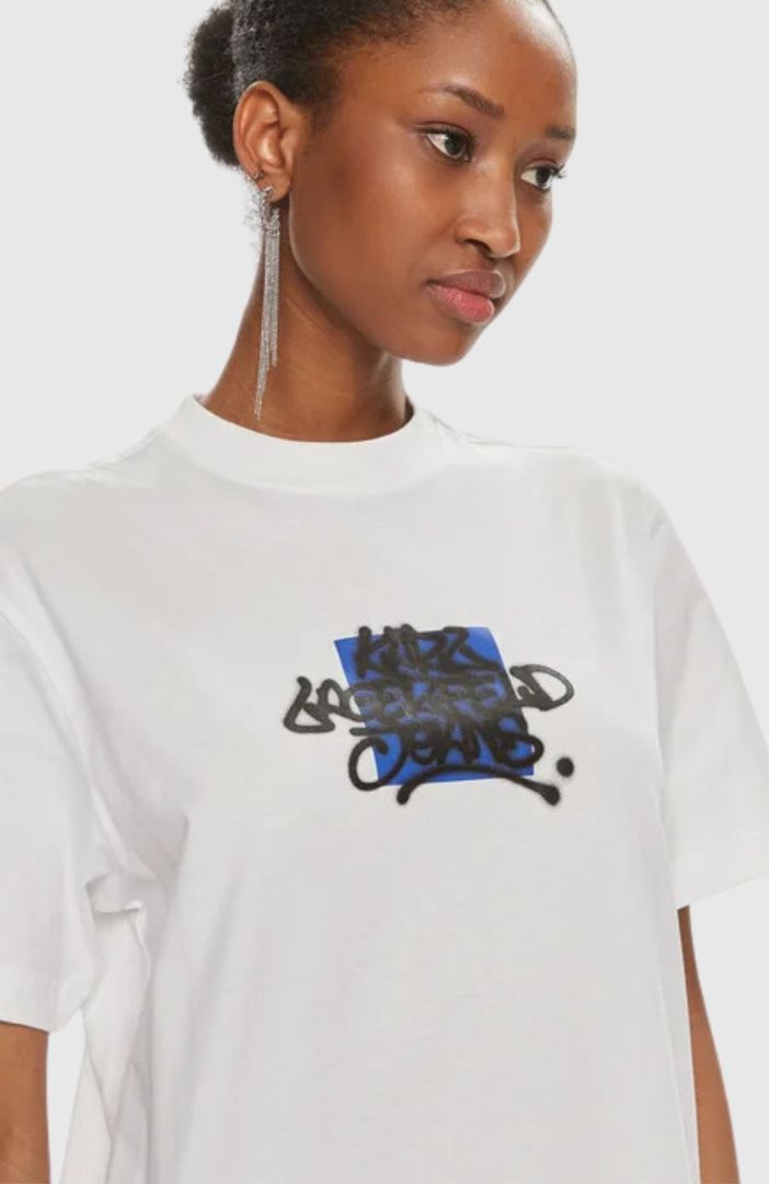 KLJ Sslv Graffiti Tee Dress