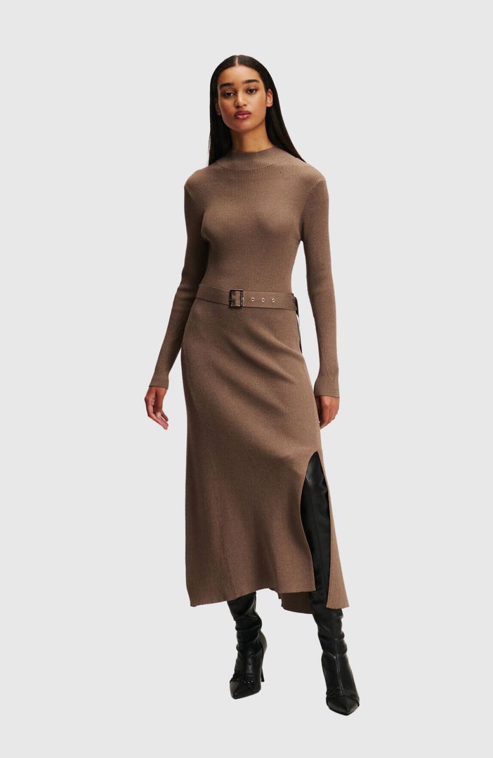 Lslv Buckle Belt Knit Dress