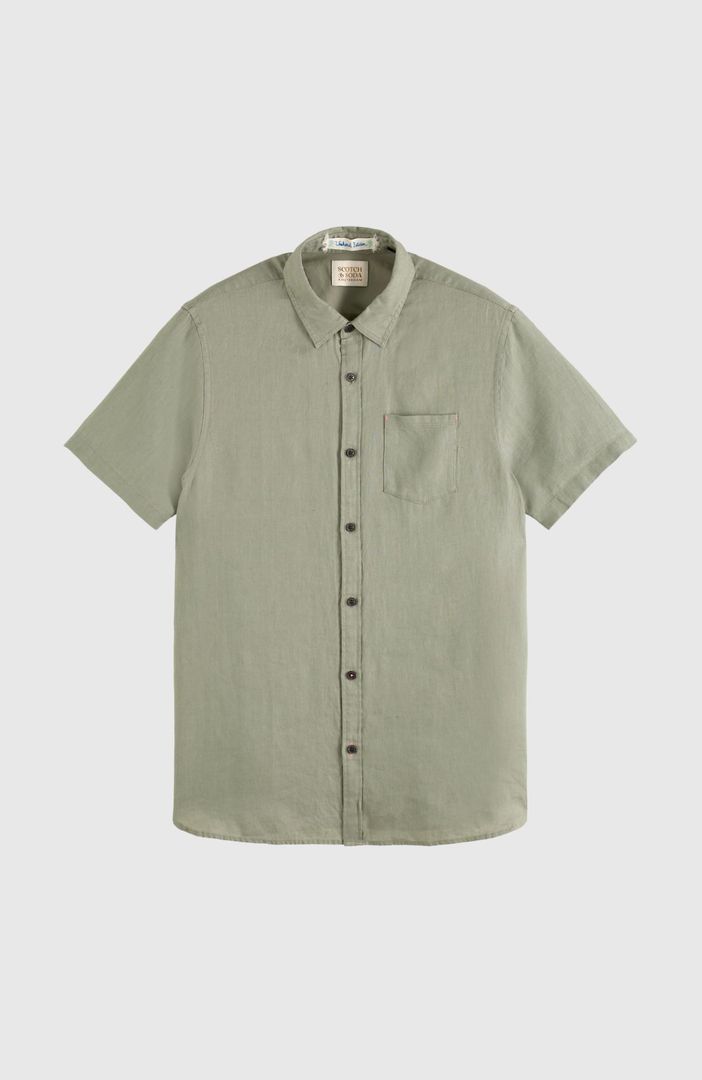 Short sleeve linen shirt