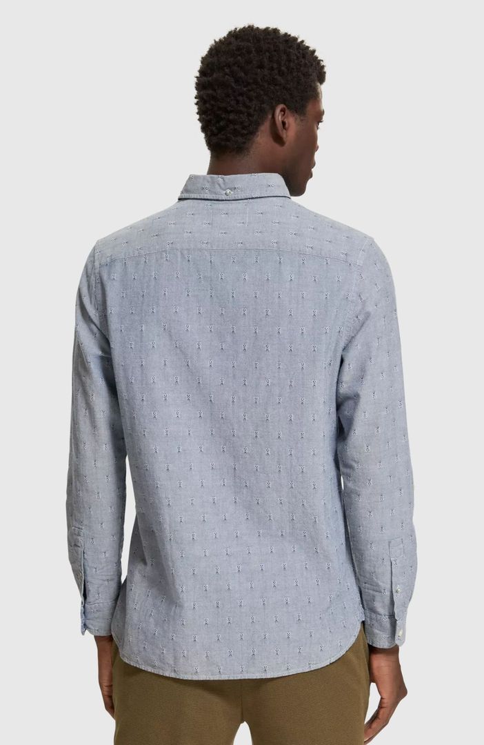 Smart Indigo Shirt With Sleeve Adjuster