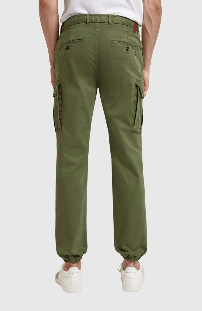 Stuart - Slim-Fit washed structured cargo pants