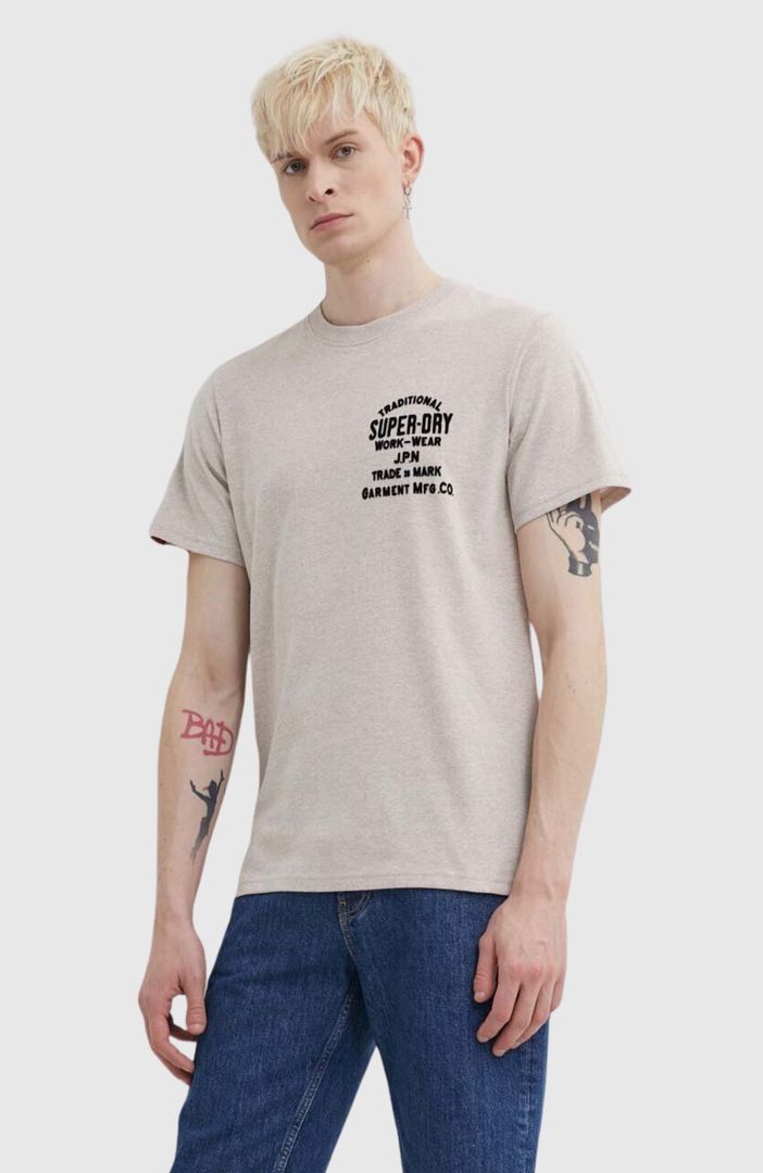 Workwear Flock Graphic T Shirt