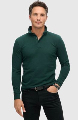 Cotton Long Sleeve Pique Polo