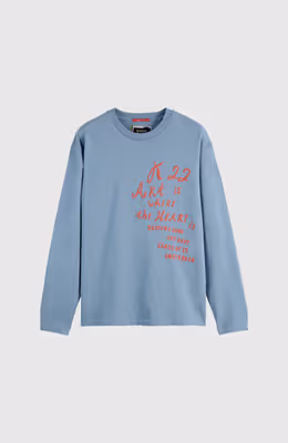 Relaxed-Fit Long-Sleeved Artwork T-Shirt