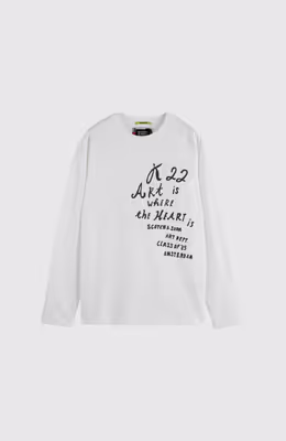 Relaxed-Fit Long-Sleeved Artwork T-Shirt