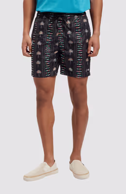 Mid Length Swim Short  All Over Print