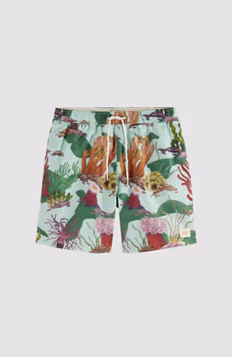 Mid Length Swim Short  All Over Print