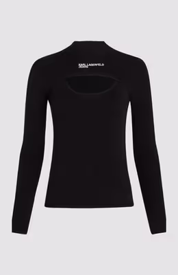 Klj Cut Out Mock Neck Sweater