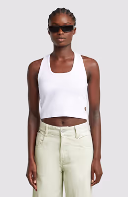 Back snap slim cropped t wmn