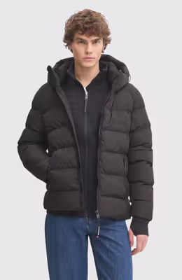 Hooded Sports Puffer Jacket