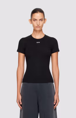 Off Stamp Rib Fitted Tee