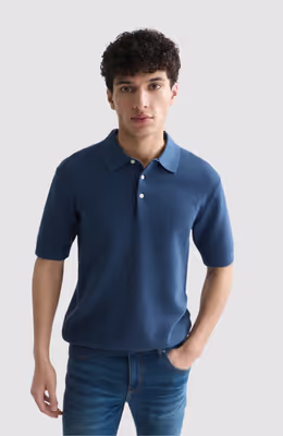 Seasonal Core Structured Knitted Regular-Fit Polo