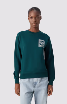 Chest artwork regular fit sweatshirt