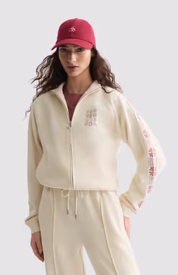 Interlock zipped sweatshirt