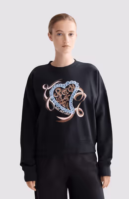 Chest artwork relaxed sweatshirt