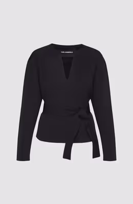 Double Jersey Vneck Sweatshirt