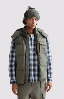 Hooded puffer vest