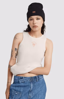 Racerback ribbed slim tank top wmn