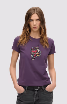 Small Tattoo Rhinest Fittd Tee