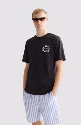 Left chest artwork regular-fit T-shirt