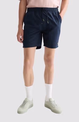 Solid midlength swim shorts