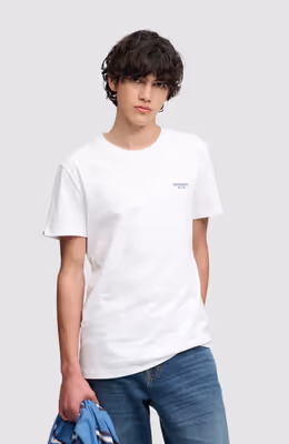 Essential Stacked Logo Emb Tee