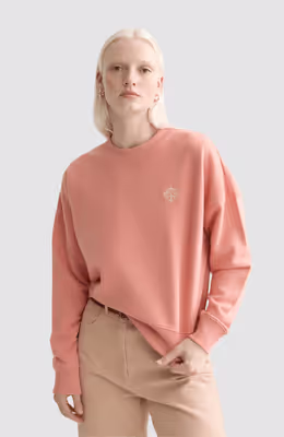 Embroidered logo relaxed fit sweatshirt