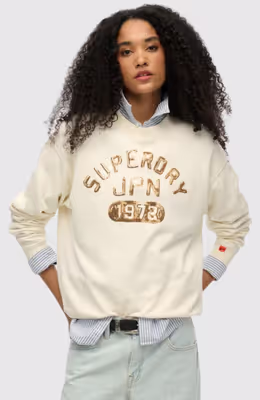 EMBELLISHED VARSITY LOOSE CREW