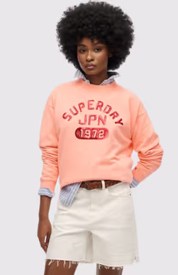 EMBELLISHED VARSITY LOOSE CREW