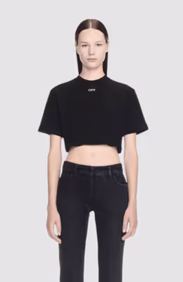 Off Stamp Rib Cropped Tee