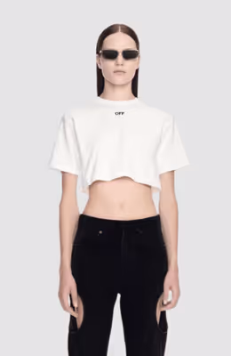 Off Stamp Rib Cropped Tee