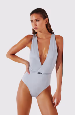 Karl Dna Shiny Rib Swimsuit