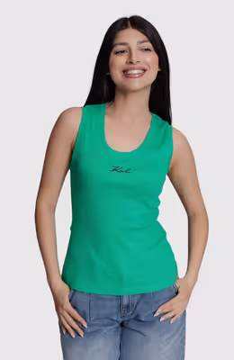 Logo Rib Tank Top