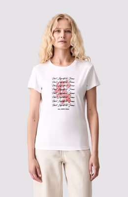 Klj Slim Tee Flocked Floral