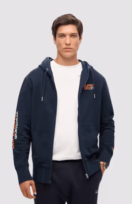 SPORTSWEAR LOGO LOOSE ZIP HOOD