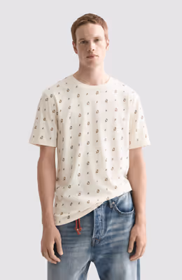 Micro-printed regular-fit T-shirt