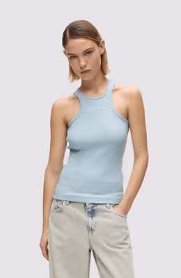 KLJ Ribbed Logo  Tank