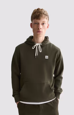 Logo badge regular-fit hoodie