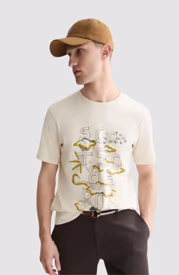 Front artwork regular-fit T-shirt