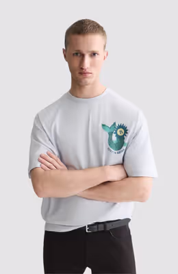 Front and back artwork loose-fit T-shirt