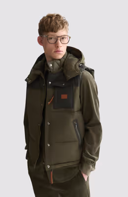 Hooded puffer vest