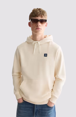 Logo badge regular-fit hoodie