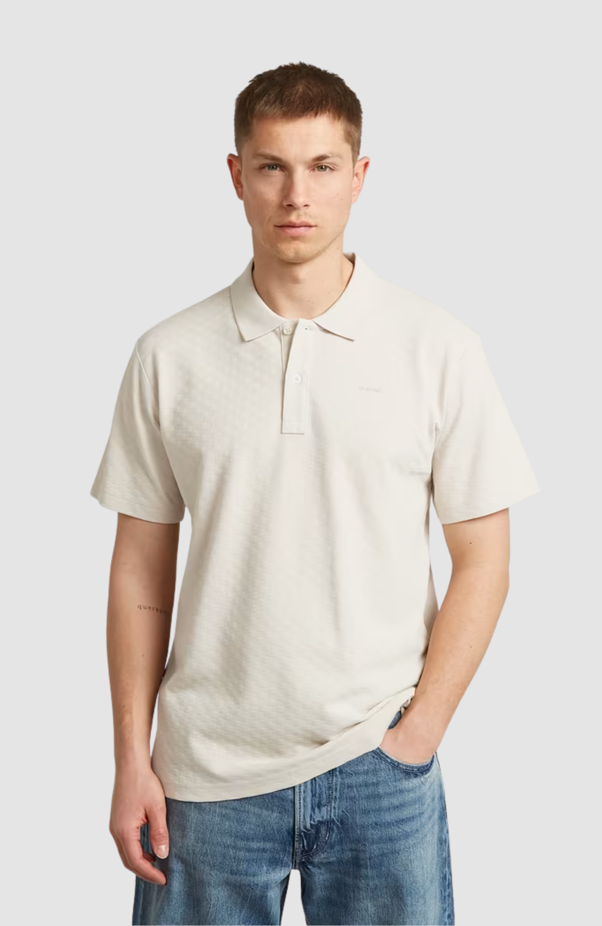 Core regular jacquard polo s\s