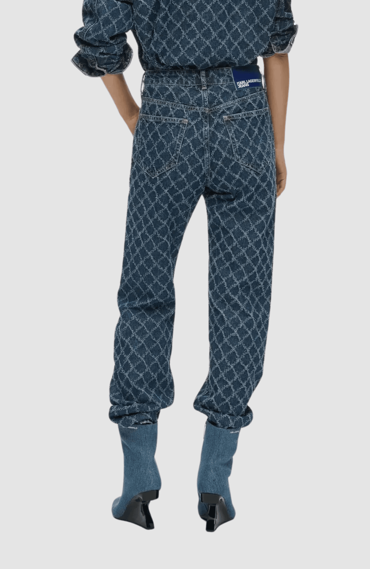 KLJ Hr Straight Argyle Denim