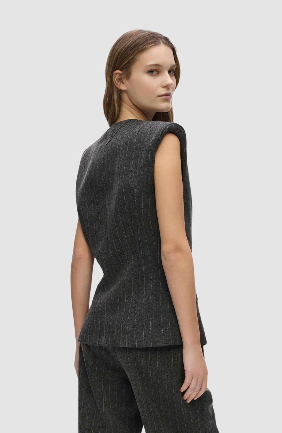 Pinstripe Tailored Blouse