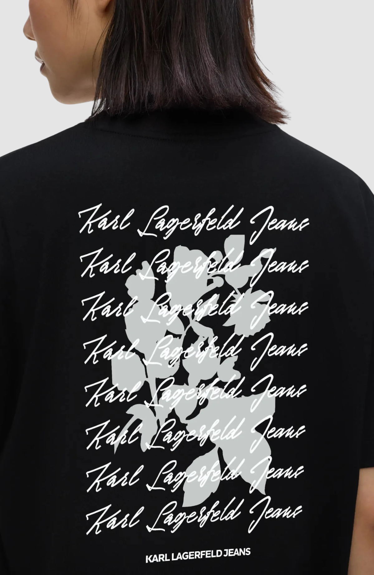 Klj Regular Tee Flocked Floral