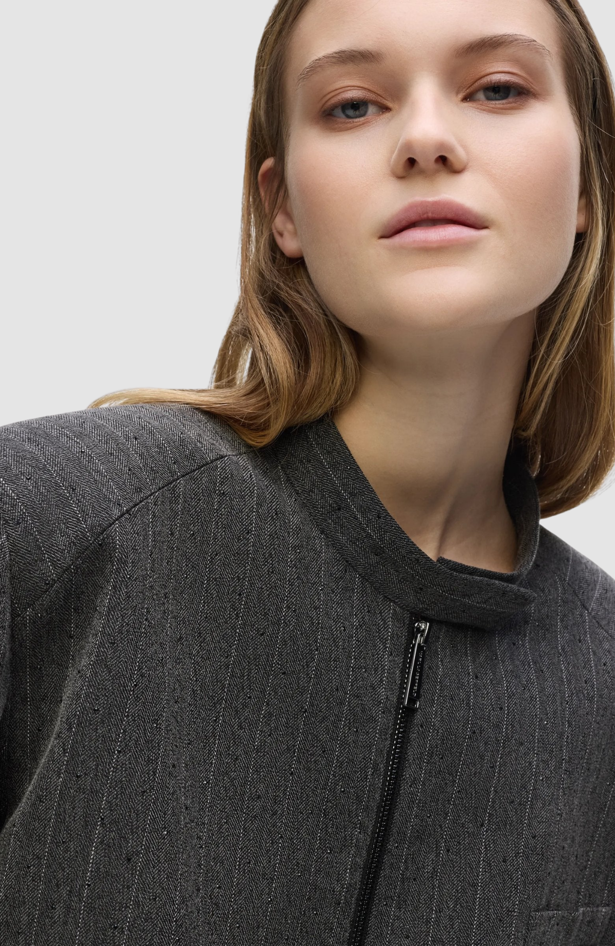 Pinstripe Tailored Bomber
