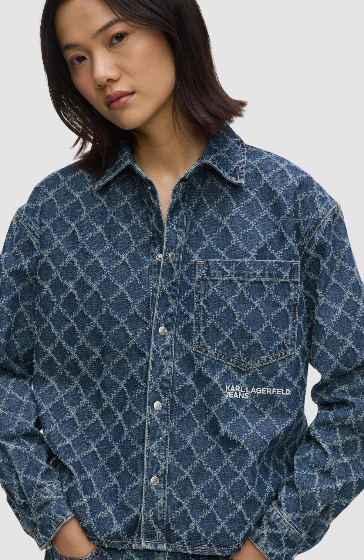 KLJ Argyle Denim Shirt