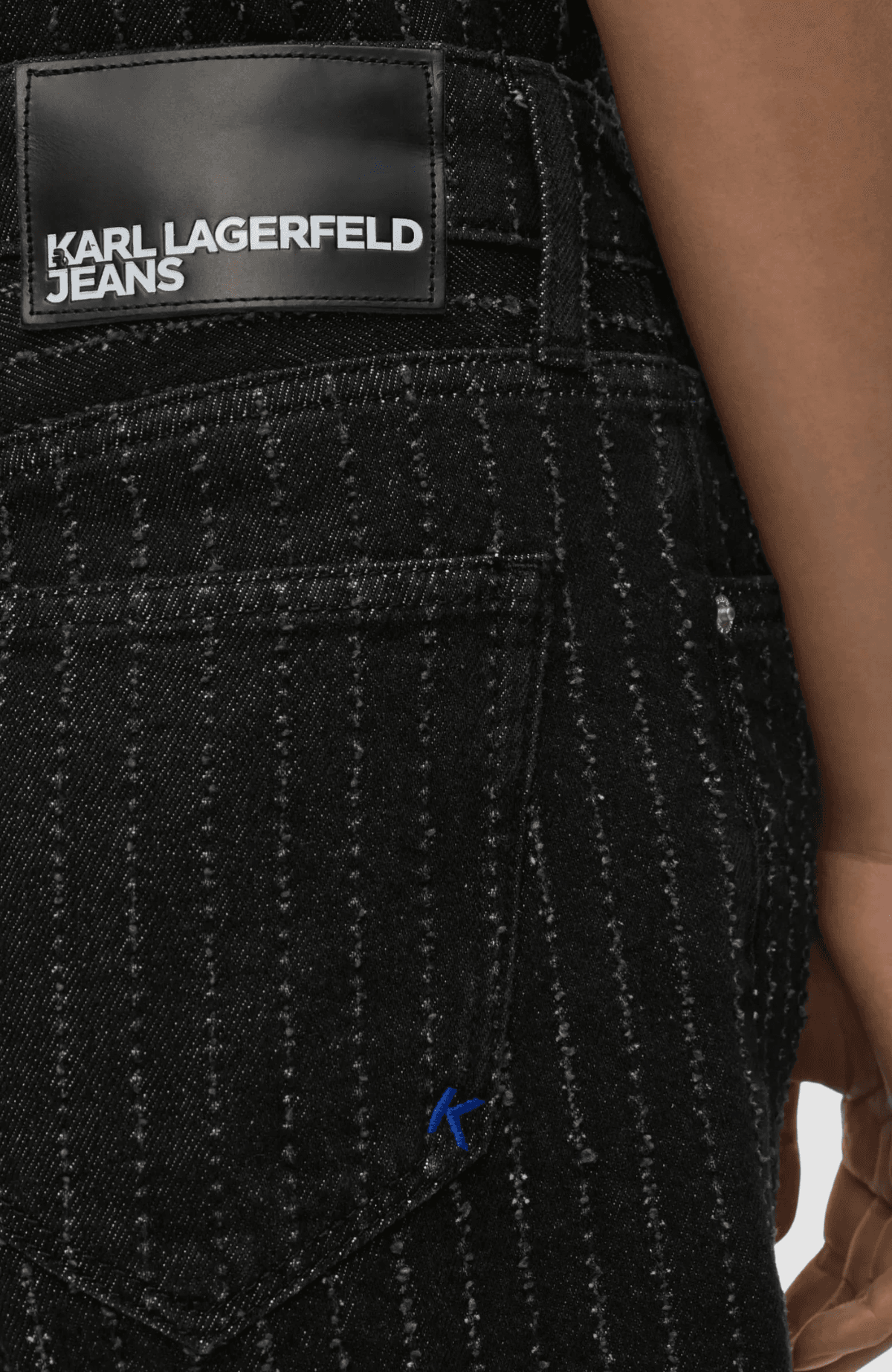 KLJ Pinstripe Denim Bermuda